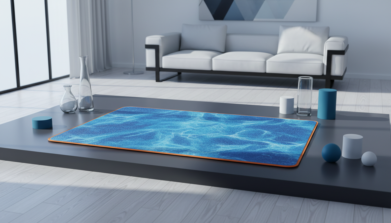 GlacierPup pressure-activated cooling mat in a modern living room