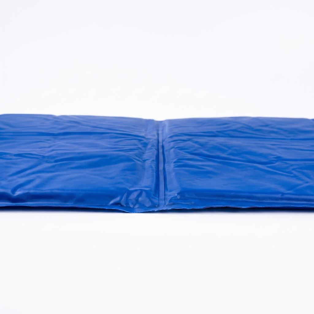 Side view showing the low, thin profile of the GlacierPup cooling mat
